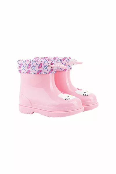 بيمبي مرحبا كيتي الوردي فتاة المطر الأحذية؟