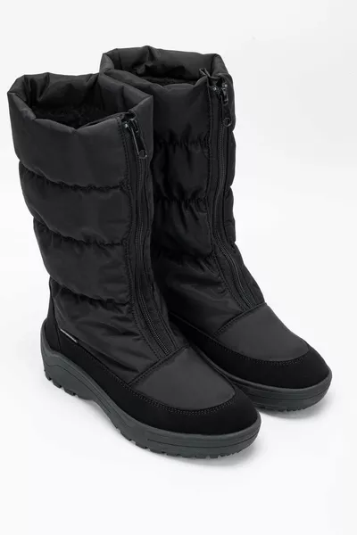 EFFETRE أحذية نسائية من القماش الأسود الثلجي