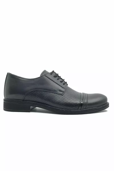 Dropland  Leren Heren Klassieke Schoenen ZWART