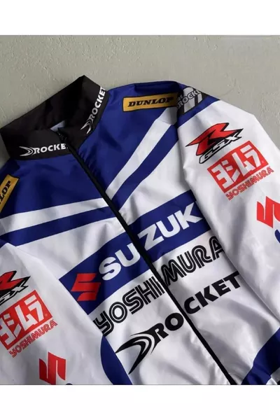 Giacca impermeabile e antivento sottile con cerniera, stampa digitale e design unisex nero