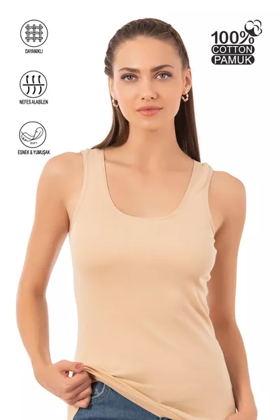 أوزكان  حمالة صدر نسائية محبوكة من القطن ٪، مرنة ومريحة مع حواف سميكة وأحزمة واسعة