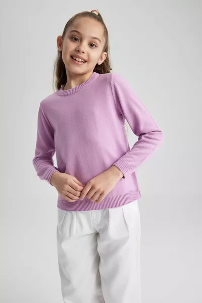 Girl's Bicycle Neck School Sweater au