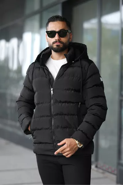 معطف شتوي مقاوم للماء بغطاء رأس قابل للإزالة وبطانة فرو