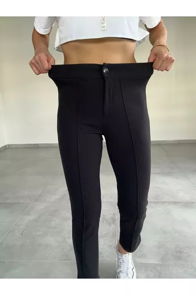 Chimalı Slim Leg Palazzo Pants, Full-Length with Stretch, Sizes 