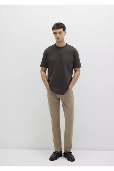 Jake Black Dunkelbeige Gabardinehose 