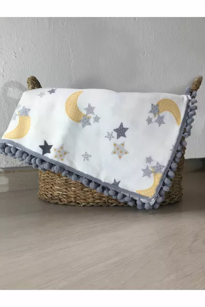 Фланелена (Пазен) бебешка одеяло  | Двустранна