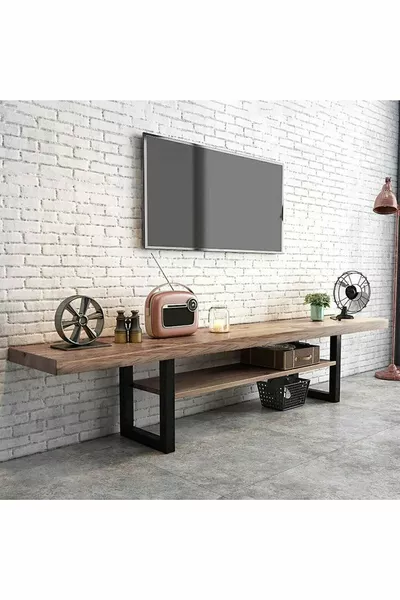 Natural Wood TV Unit Living Unit Solid Wood TV Unit