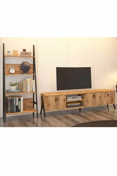 Yanke TV Atlantic Pine + Bookshelf