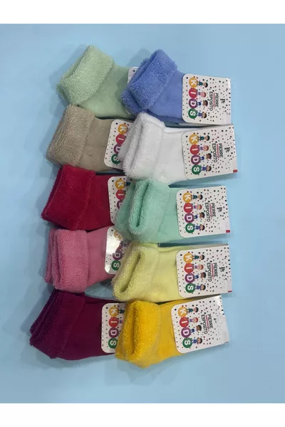 Chaussettes serviette en coton pour bébé (6 paires) 0-1 an