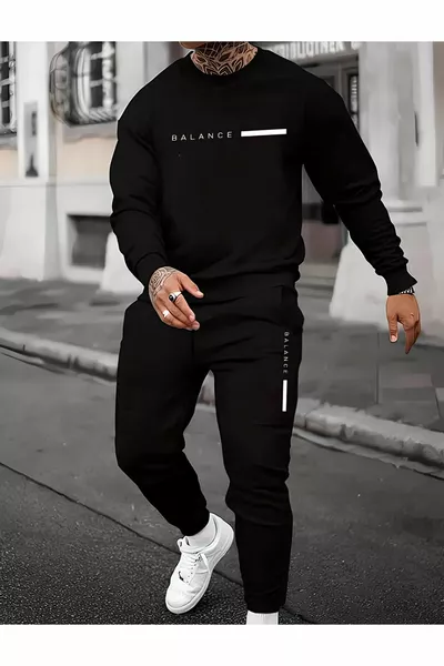 Men's Tracksuit Set with Balance Print