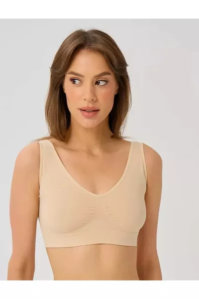 Rosella Modèle Soutien-Gorge Sportif Épais Brassière Quotidienne Sans Coussinets Maintien Anti-Relâchement Couleur Chair