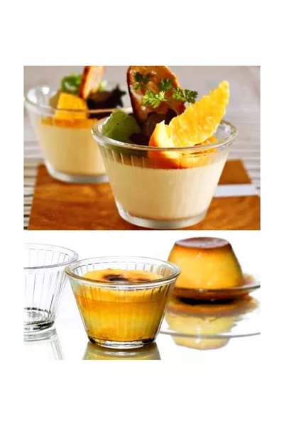 6-delige puddingkom van karamel