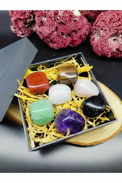 Ensemble de pierres naturelles Chakra 7 Chakras Grand format