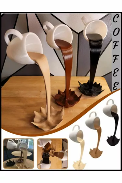 Dökülen Bardak Dekor 3d Baskı  cm