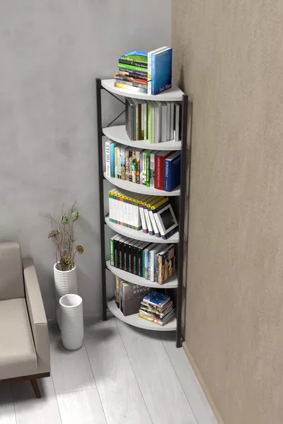 Boekenkast Bloemenhouder 6 Planken Wit Multifunctioneel Onderdeel Met Vak