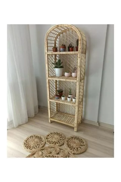 Rotan Bamboe Keuken Badkamer Schoenenrek Boekenplank 4-delig