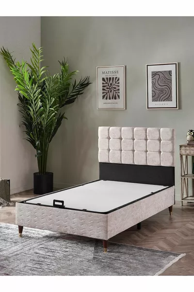  Bengü Bed Base Headboard Set