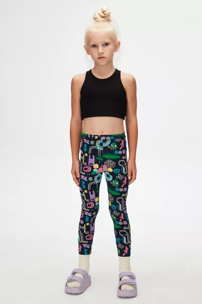 Летние детские леггинсы с рисунком Cutouts Animal для девочек