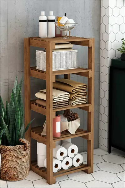 Houten multifunctionele plank boekenkast schoenenrek walnoot