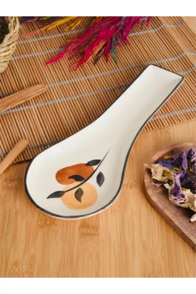 Керамичен есенен десен, мръсен поставка за лъжици, поставка за черпаци за плот