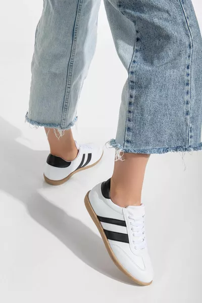 Slim Sole Due Colori Futsal Bianco Donne Sneakers