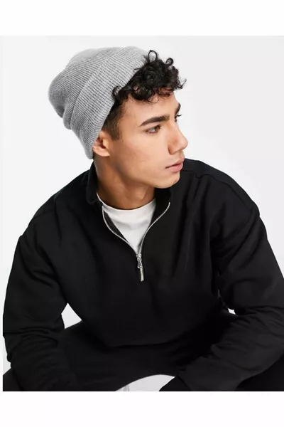 Черный свитшот с воротником на молнии