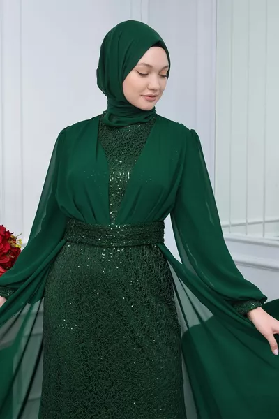 Вечерна рокля с пайети -wish