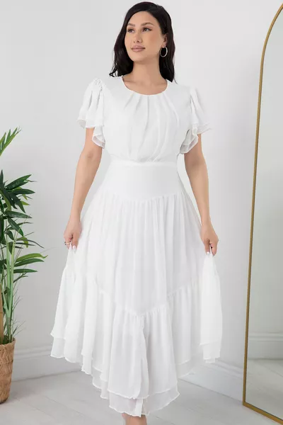 Robe en mousseline à volants 