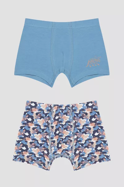 بوكسر أطفال أولاد ملون مزدوج