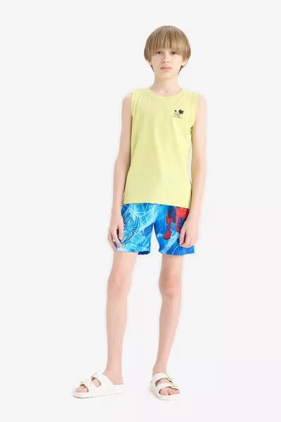 Boys' Bike Neck Printed Tank Top HS