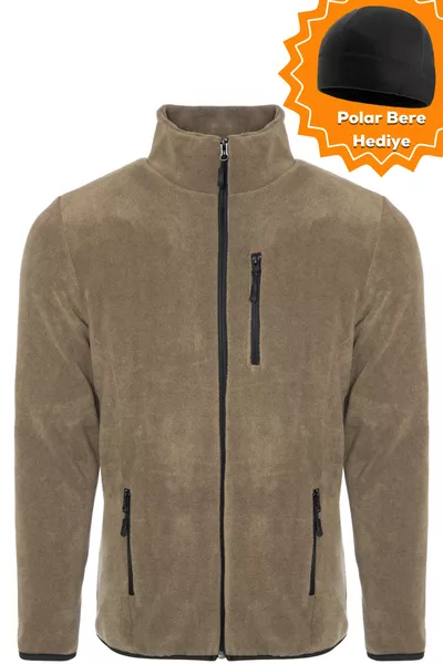 Men's Pro Windproof 5-Pocket Outdoor Full-Zip Fleece Jacket