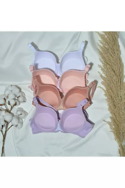 طقم صدرية نسائية بأربع قطع مع حشوة وباليه