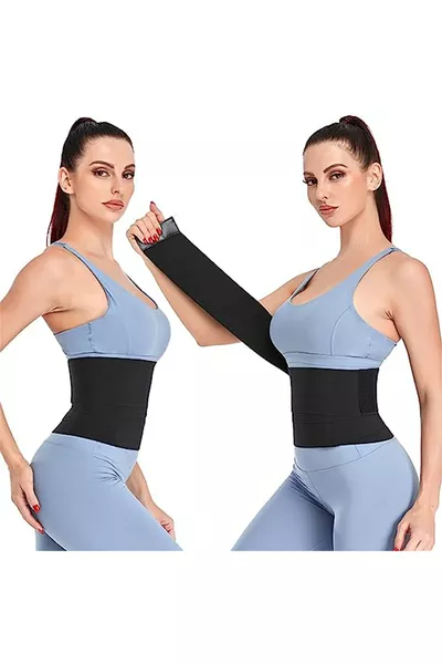 كورسيه حزام خصر ملفوف يعطي مظهر الساعة الرملية، ينحف ويشد الجسم