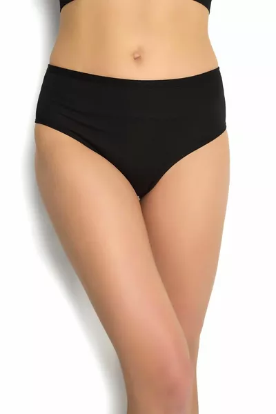 6-delige vrouwelijke zwarte katoenen bikinislips 