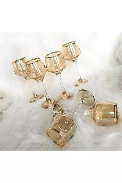 Lav Орхидея Набор из 6 бокалов для воды с золотой отделкой для кофе