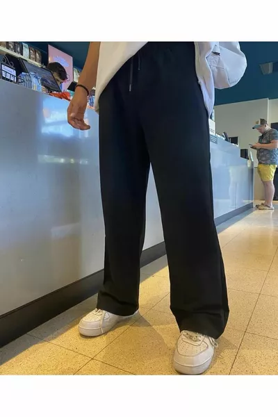 Black Baggy Loose-Fit Sweatpants Unisex