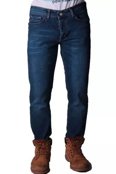 جينز رجالي أزرق غامق 
