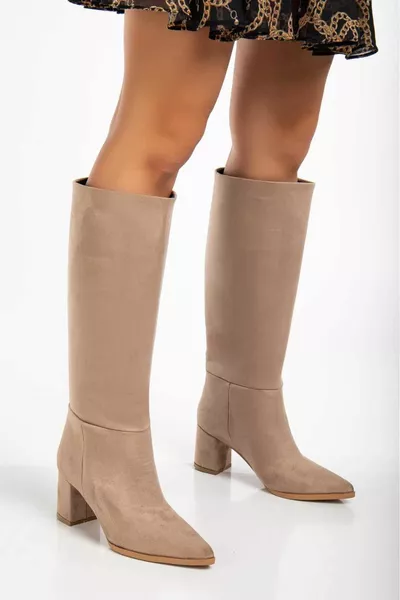 Bottes à talons hauts zippés pour femmes