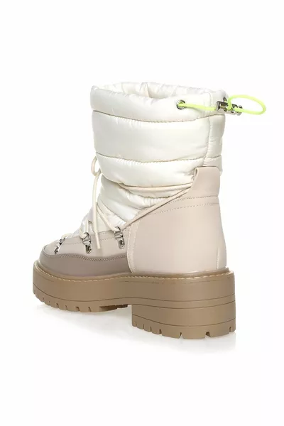 أحذية نسائية بوليستر بيضاء 