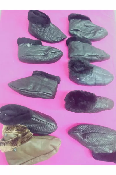 2 пары ботильонов из натуральной овечьей шерсти