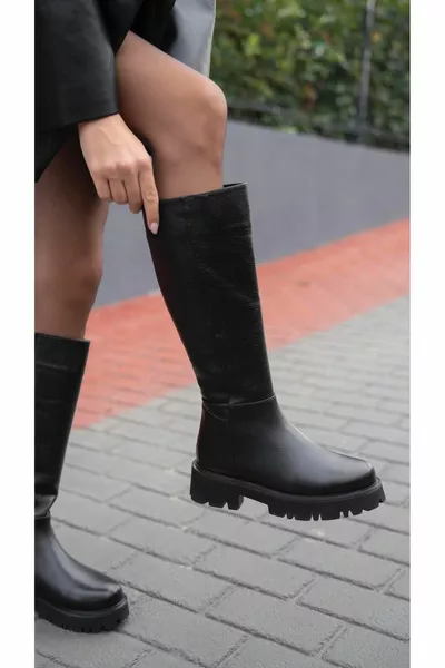 أحذية جلدية أصلية سوداء زلاتان