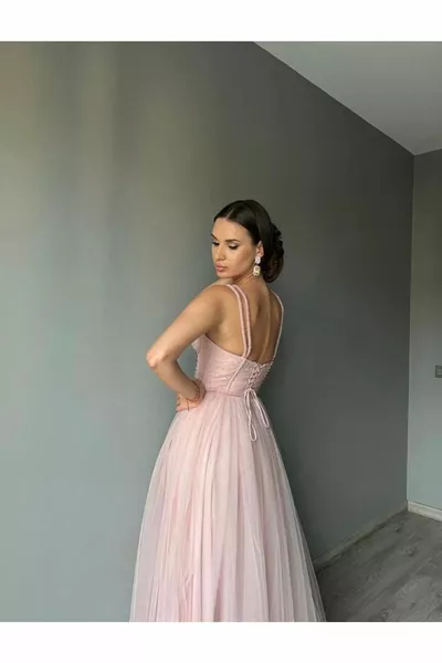 حجر مساء اللباس، الوردي الأميرة حزام مشد، تول فساتين السهرة