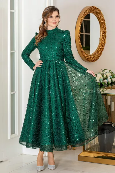 بوش الطيور الحجاب فساتين السهرة