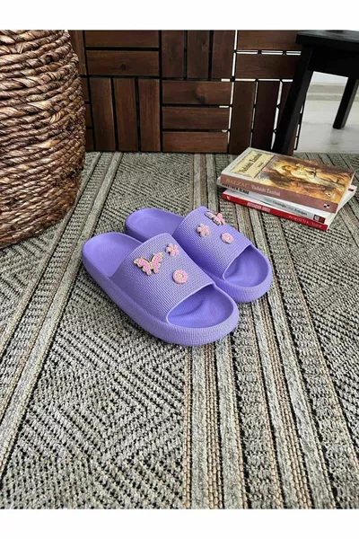 Stijlvol ontwerp met stenen vooraan buitenzwembad zwembad tuin zee cottage zachte dikke zolen casual pantoffels