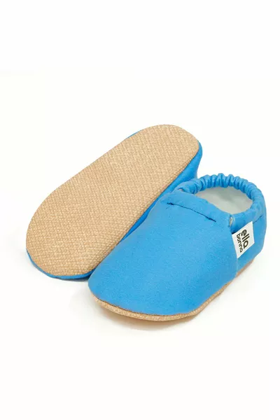 Нескользящая подошва синие детские пинетки, домашние сапоги тапочки детские туфли Panduf