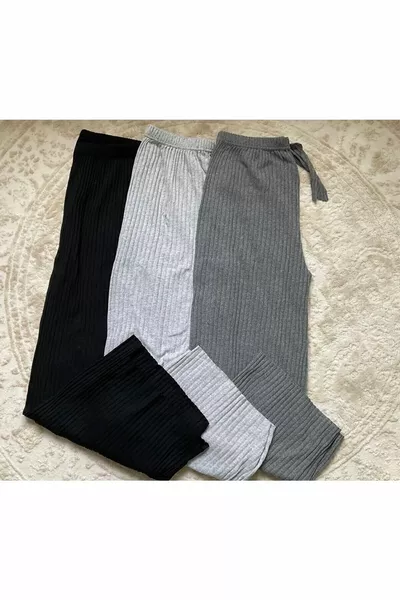 3 قطع أسود - رمادي - سروال قصير نسائي مدخن سروال قصير كاجوال وبدلات رياضية ، ملابس منزلية كاجوال كاجوال بيجاما