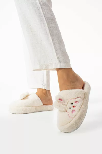 Мягкие плюшевые домашние тапочки с фигурой кролика Плюшевые домашние тапочки женские зимние мягкие домашние тапочки