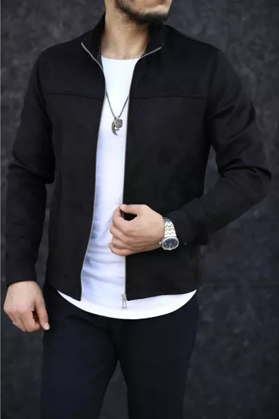 Veste Homme en Daim Noir Printemps