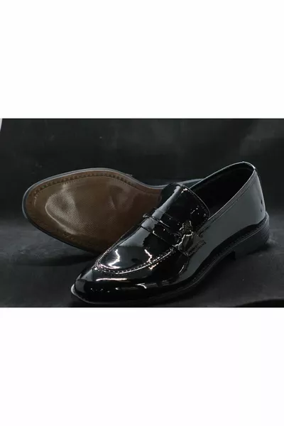 الرجال أنيقة عارضة الكلاسيكية وعد الخطوبة الزفاف أحذية مناسبة خاصة براءات الاختراع والجلود أحذية سوداء