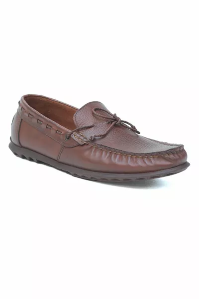 Ръчно изработена мъжка мокасини от естествена кожа с горящ цвят